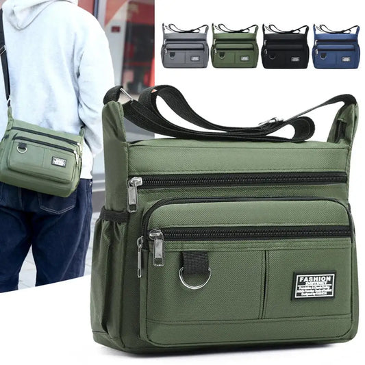 New Multi-layer Pocket Design Oxford Shoulder Bag Large Casual Capacity Single Crossbody Bag Messenger Men's Fashion Should Y5Q6