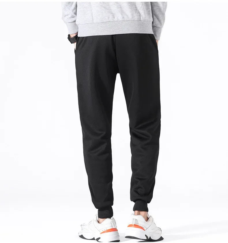Winter Thickened Fleece-Lined Casual Pants Men's Loose-Fit Sweatpants Trendy Youth Sweatpants Bunched Feet Pants Casual Pants