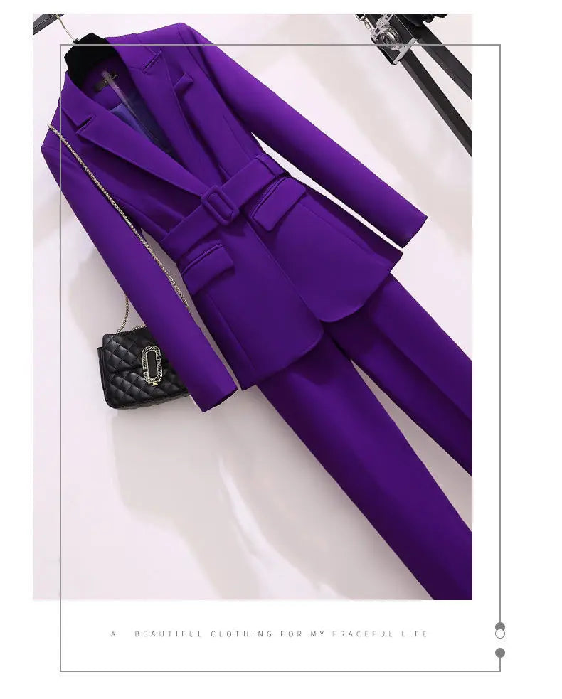 Two Piece Suit Women's Fashionable Work Clothes Fashion Temperament Suit Professional Formal Suit 2022 New Autumn and Winter