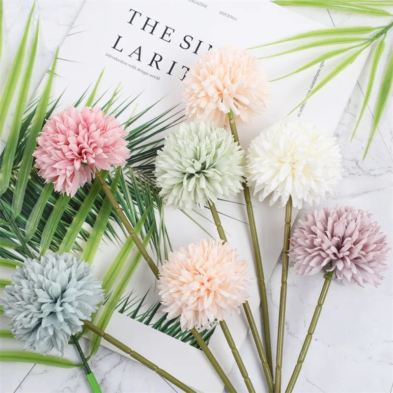 Artificial Flowers Hydrangea Bouquet Wedding Decoration Fake Flower Craft Home Room Vase Decor Accessories Center Table Ornament