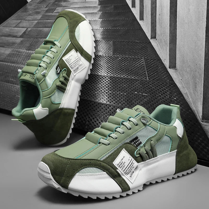 Men Luxury Sneakers Sports Shoes Moccasins Chunky Men Casual Sneakers Comfortable Breathable Trend Designed Personality Shoes