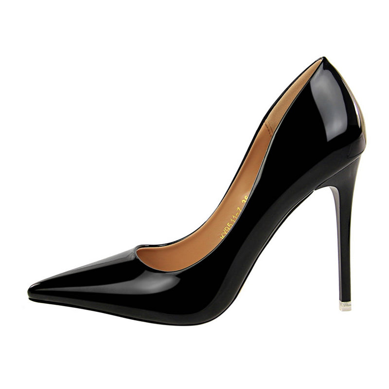 Women Mteallic Bronze Leather Pumps 7.5cm 10.5cm High Heels Lady Stiletto Middle Heels Wedding Bridal Gold Silver Event Shoes
