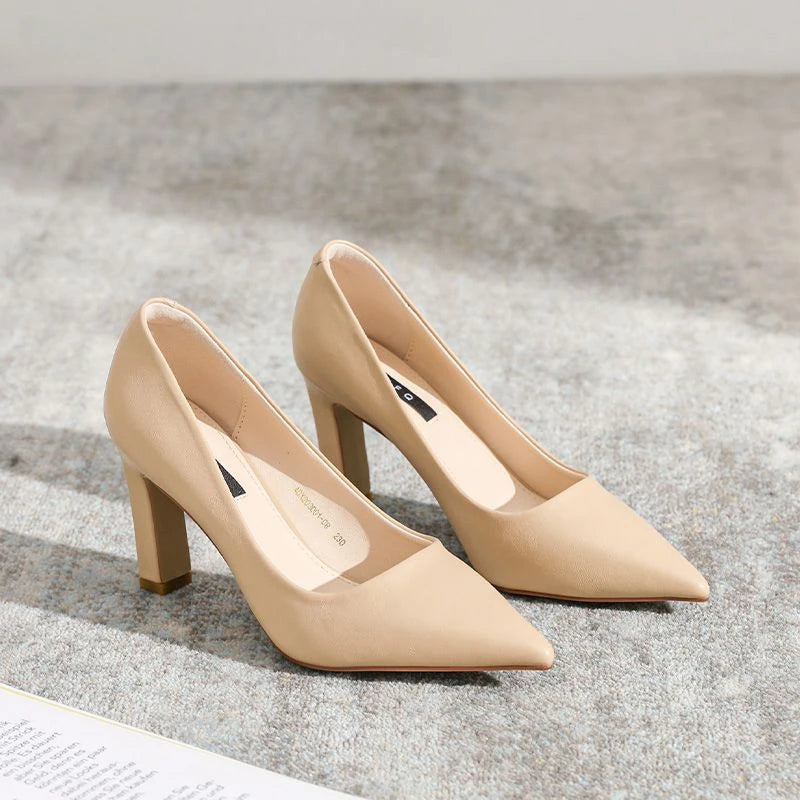 Sexy Shoes For Women Wedding Bride Shoe On Heeled Pumps Woman Black Pointed Toe High Heels 39 Young Casual Social Premium