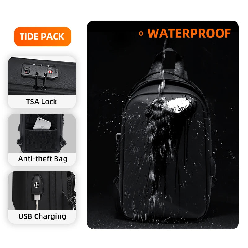 Swiss Men‘s 15.6 Inch Laptop Backpack Expandable PC Hard Shell Bag TSA Anti-theft Waterproof Backpacks USB Business Travel Bag