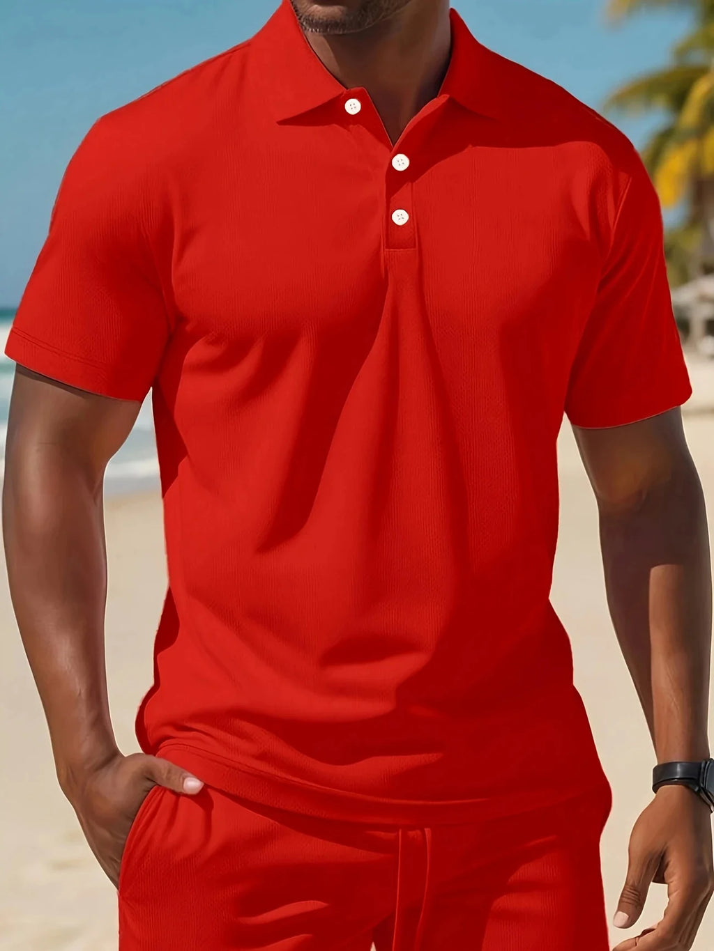 A Two-Piece Set of High-Quality Men's Summer Shorts and Sleeveless Tops, Suitable for Daily Wear and Beach Casual Wear