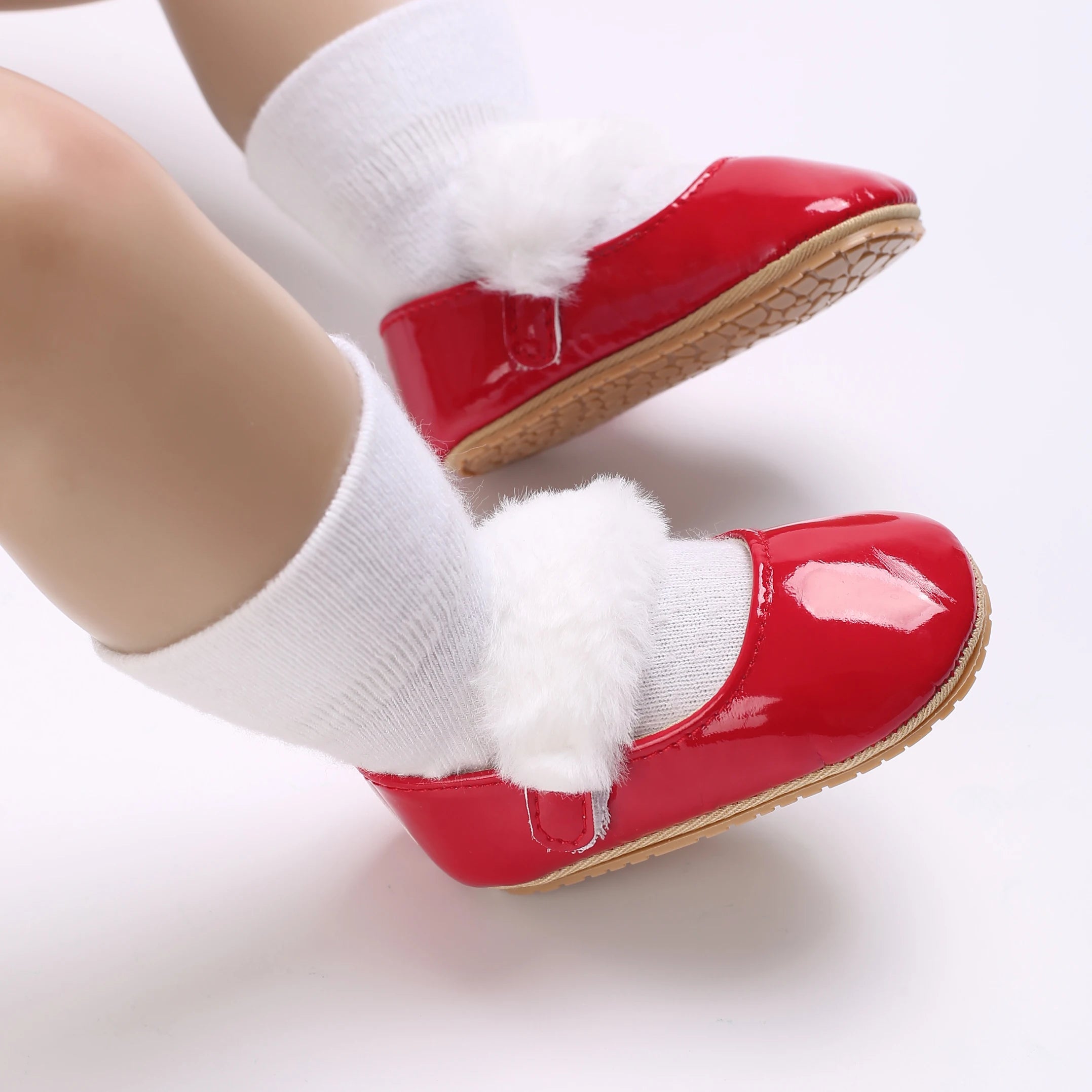 Cute White Lace Baby Girl Princess shoes  Baby Moccasins Moccs Shoes Bow Fringe Rubber Soled Non-slip Footwear Crib Shoes