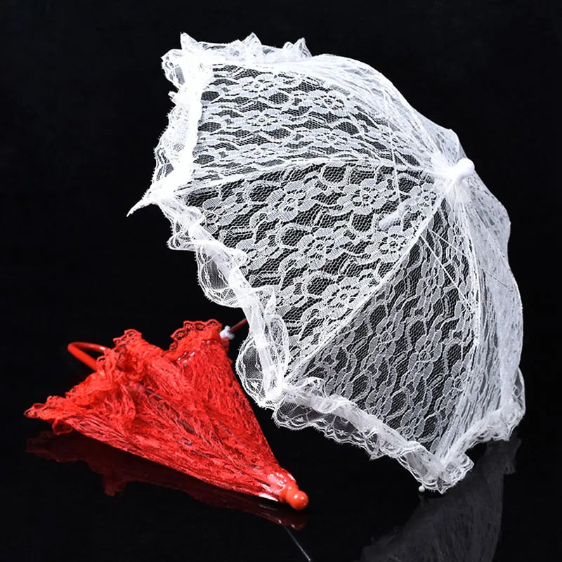 New Bride Wedding Umbrella Women Parasol Elegant White Lace Umbrella For Wedding Bridal Party Stage Performance Photography Prop