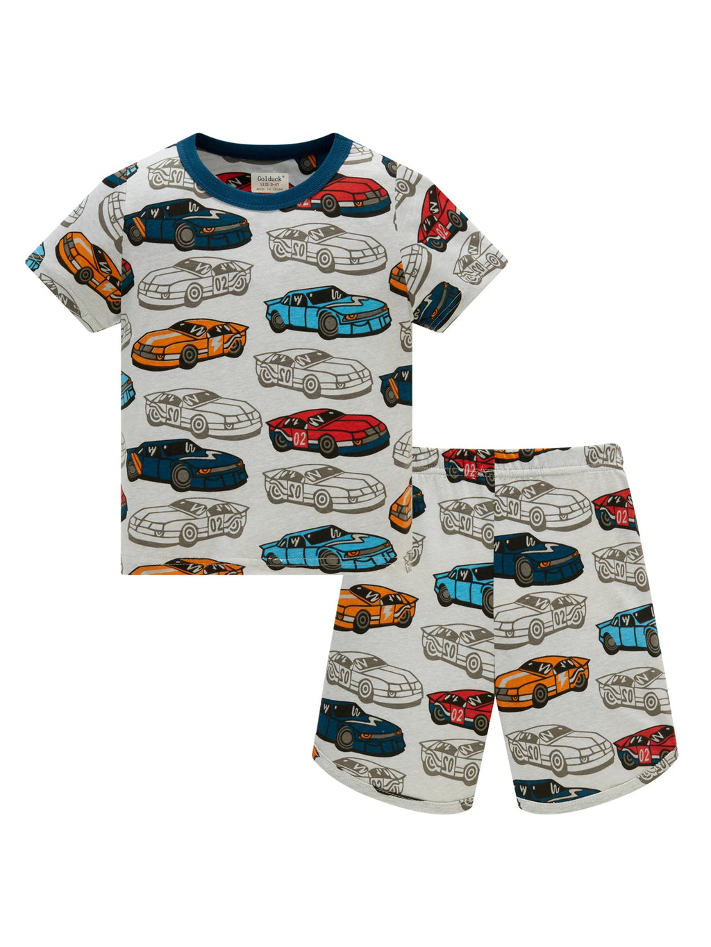 Summer children's clothing set for boys and girls aged 1-8, sleepwear set, cotton full printed cartoon 2ps, comfortable pajamas