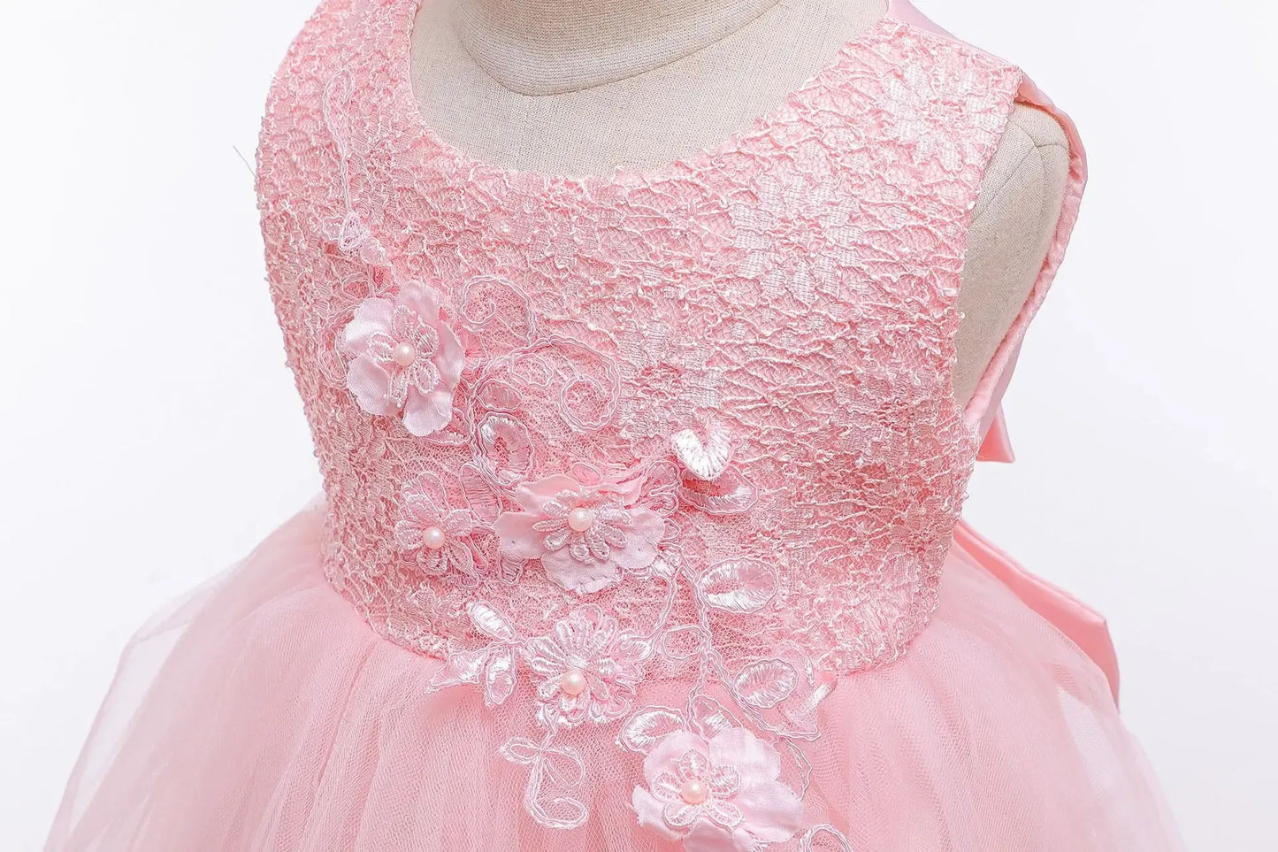 Baby First Baptism Dresses Lace Long Tailing dress Girls Elegant Embroidery Wedding Party Gown Bridesmaid Kids Clothes 3 6 month