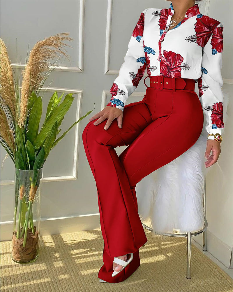 Fashion Womens Suits with Belt