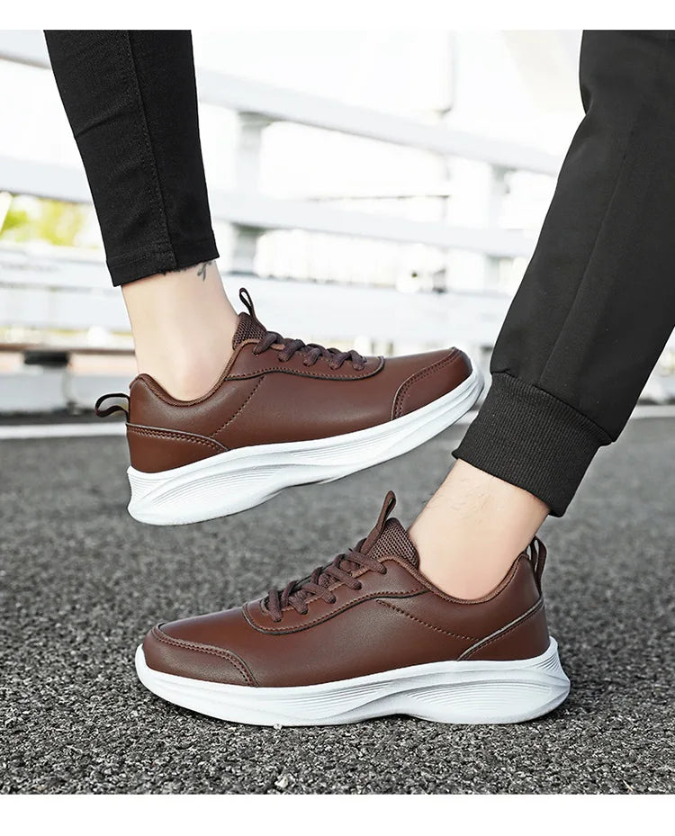 Women Men Shoes 2024 Autumn PU Leather Men's Sneakers Non-slip Casual Footwear Trainer Men Tenis Masculino Zapatillas Hombre