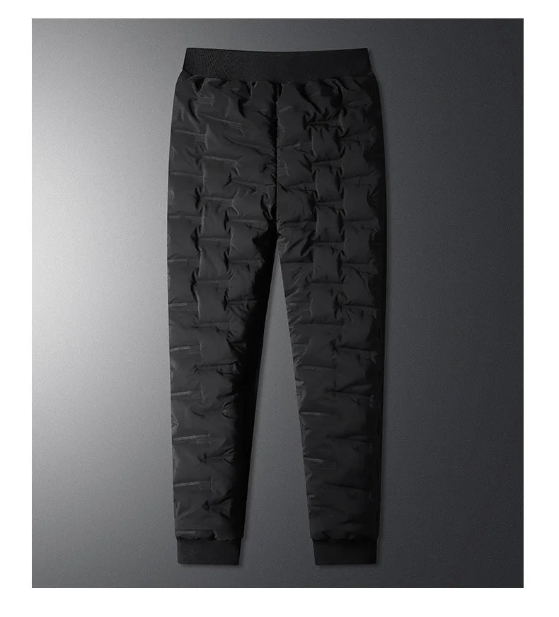2025 Winter Warm Pants Men's Thicken Dowm Cotton Pants Outdoor Casual Joggers Pants Windproof Waterproof Thermal Trousers Male