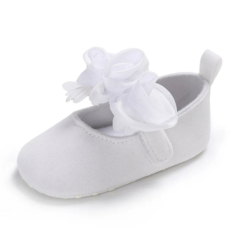 KIDSUN Cotton Sole Anti-slip Baby Shoes Moccasin Cute Flower Princess Girls Shoes Newborn Toddler First Walker Crib Shoes 0-18m