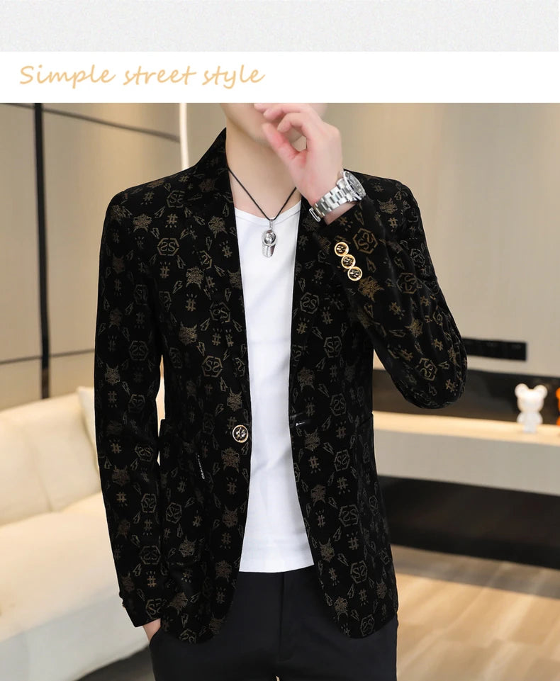 The Main Promotion of New Explosive New Suit Slim Single Suit Comfortable + Casual + Fashion Personality Coat Men's Clothing
