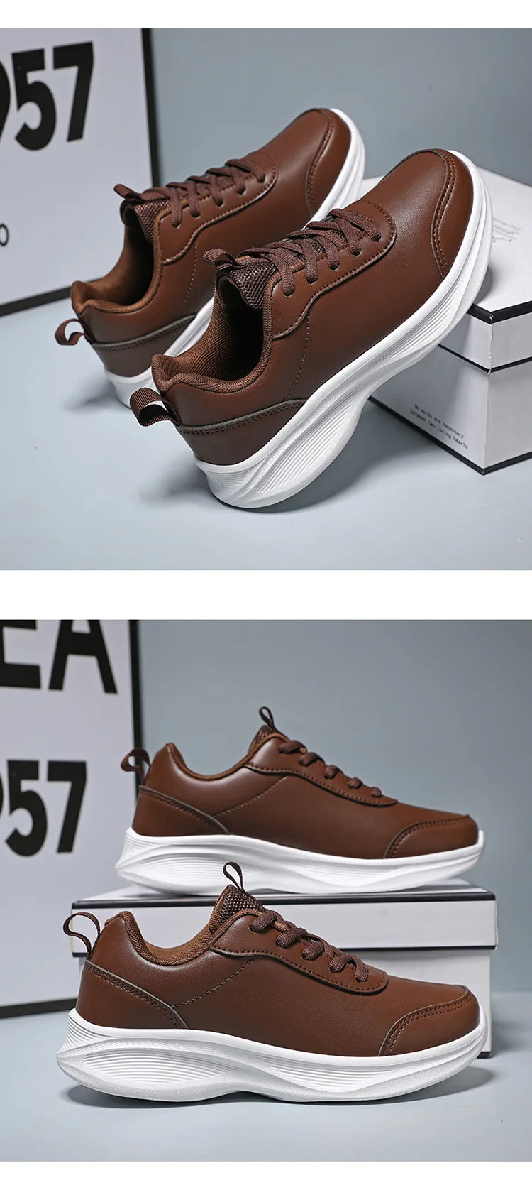 Women Men Shoes 2024 Autumn PU Leather Men's Sneakers Non-slip Casual Footwear Trainer Men Tenis Masculino Zapatillas Hombre