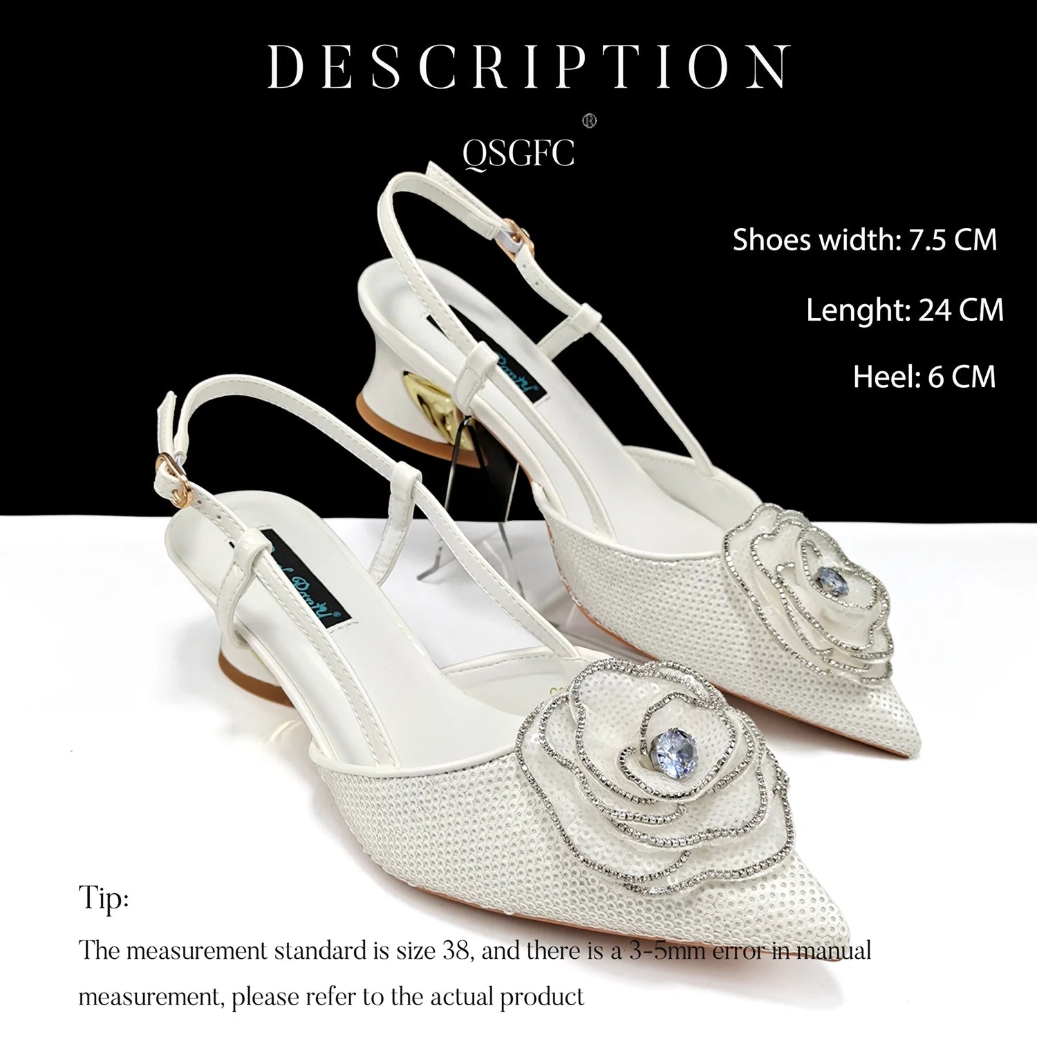 Elegant Handbags and Medium Heel shoes