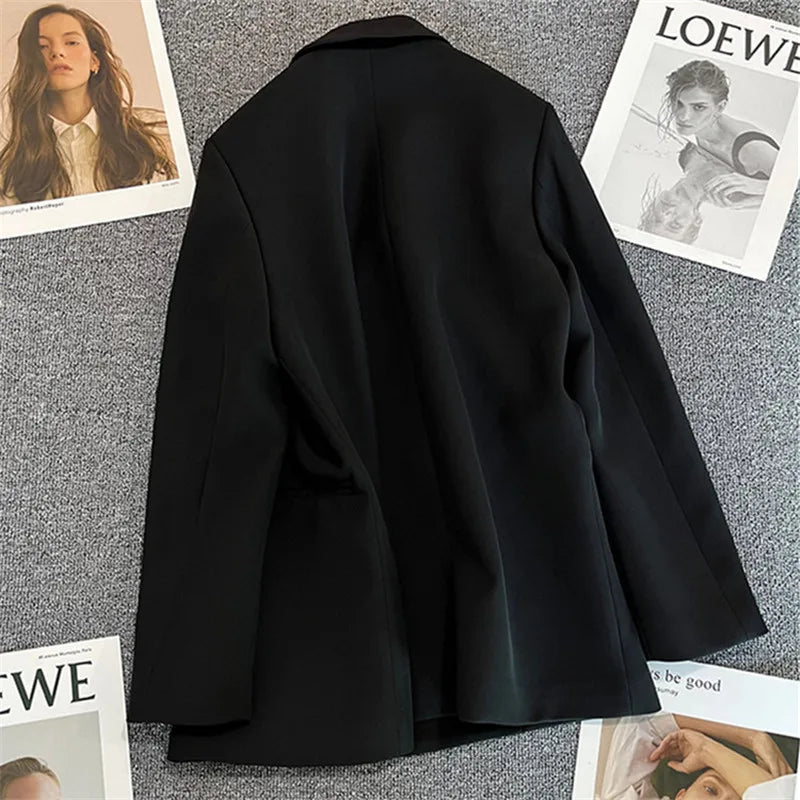 Women's Suit Coat Elegant Sports Casual Blazer Korean Fashion Luxury Jacket Spring Autumn Solid Color Ladies Clothing