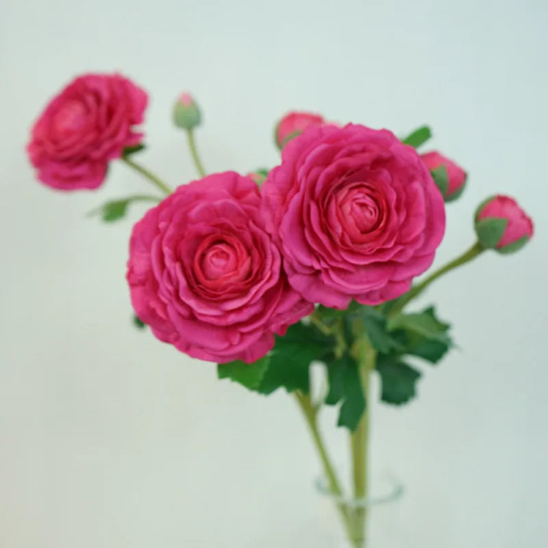 4Pc Hand Feel Moisturizing 3Heads Dew Lotus Artificial Real Touch Flowers Wedding Decor Bridal Bouquet Home Decoration Ornaments