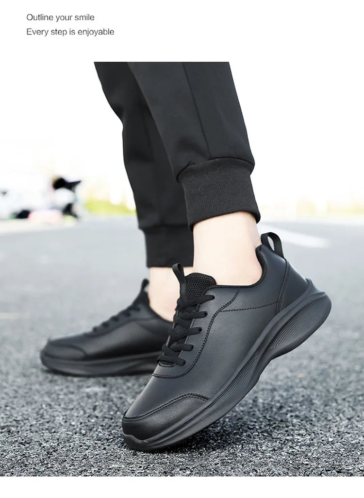 Women Men Shoes 2024 Autumn PU Leather Men's Sneakers Non-slip Casual Footwear Trainer Men Tenis Masculino Zapatillas Hombre