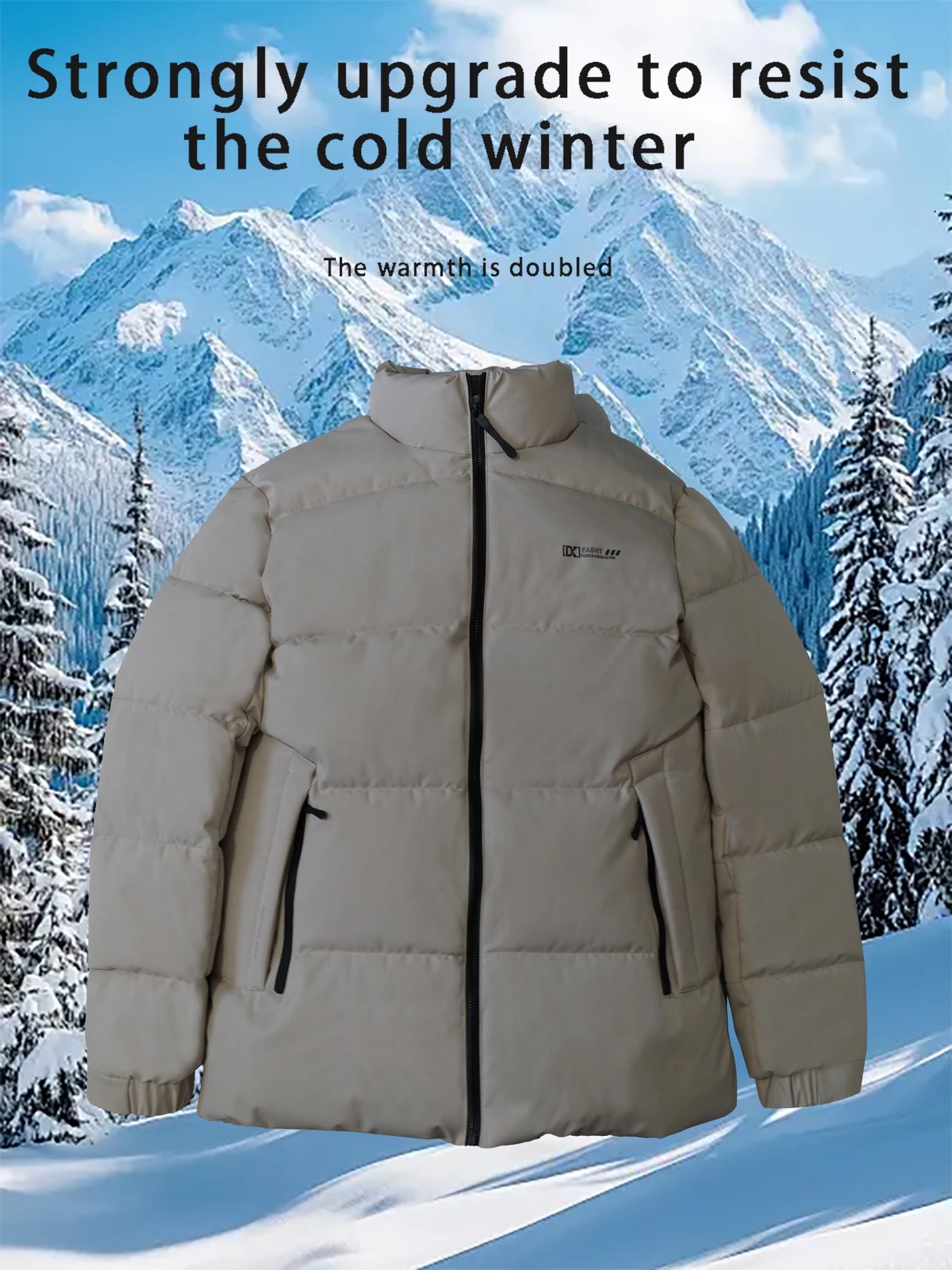 Men's Casual Fashionable down Jacket Warm Outerwear Top Winter Bread Coat Stylish Comfortable Winter Outerwear for Men