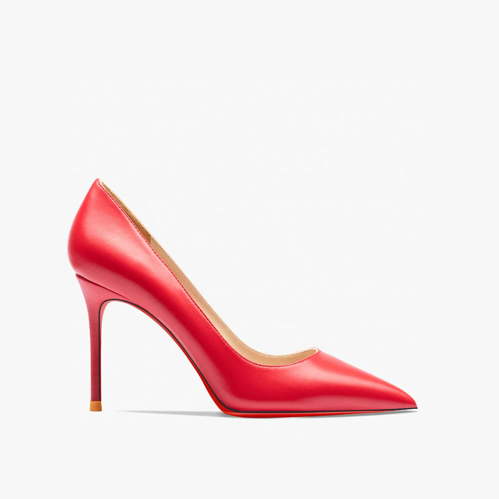 Heels for women Pointed toe Luxury Brand Women's High Heels Red soled Pumps Red Bottoms Matte Stiletto Ladies elegant shoes 12cm