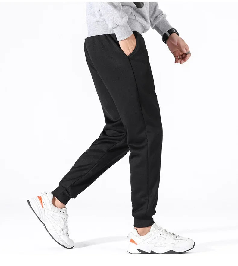 Winter Thickened Fleece-Lined Casual Pants Men's Loose-Fit Sweatpants Trendy Youth Sweatpants Bunched Feet Pants Casual Pants