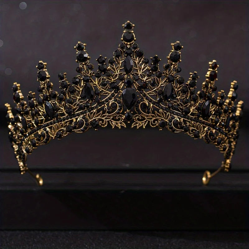 Baroque Crystal Tiaras And Crowns For Women Bride Rhinestone Prom Diadem Bridal Wedding Hair Accessories Jewelry Crown Tiara