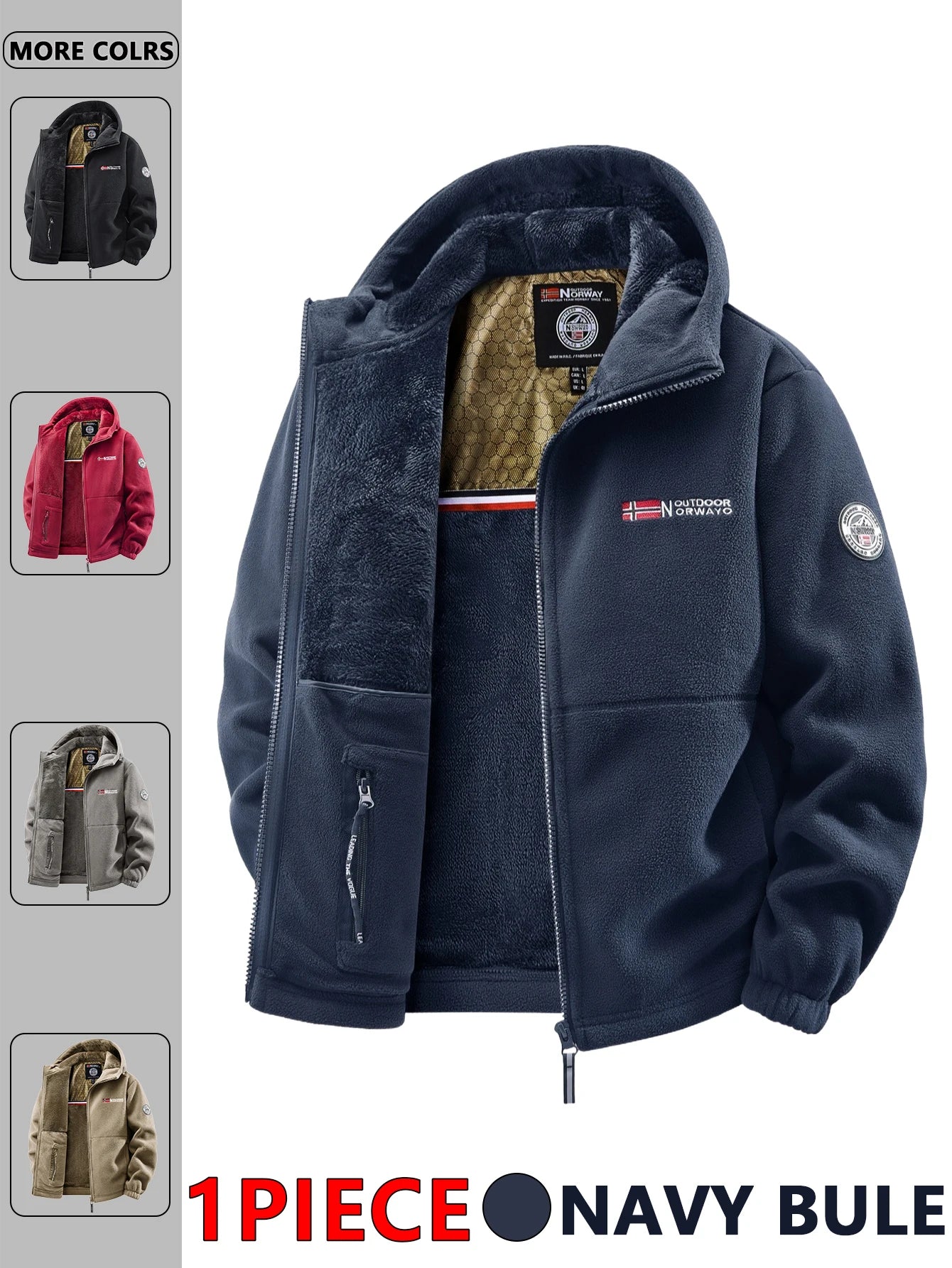 Men's Autumn and Winter Outdoor Hooded Jacket, Suitable for Daily Wear at Home, for Travel, Parties, Commuting, Outdoor Fashion Versatile, Enhances Temperament, Streetwear, Travel Wear.