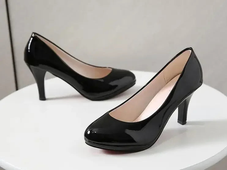 High Heels Shoes Women White Wedding Shoes Thick High Heels Fashion Party Pumps Footwear Yellow Red Big Size 35-41