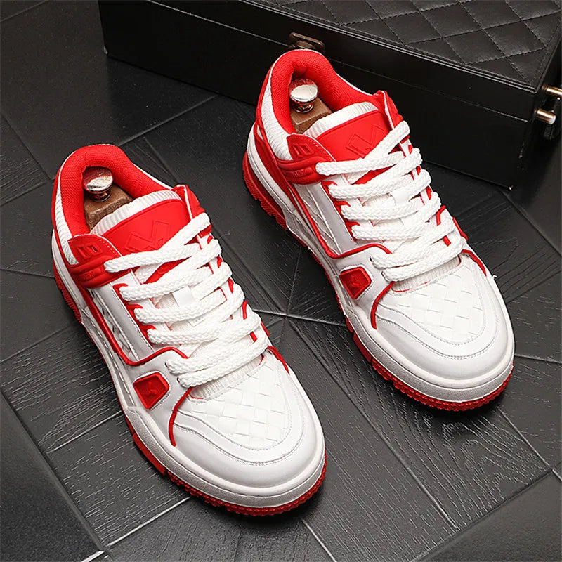England Style Dress Wedding Party Shoes Fashion Designer Non-slip Leather Breathable Casual Business Men Sneakers T80