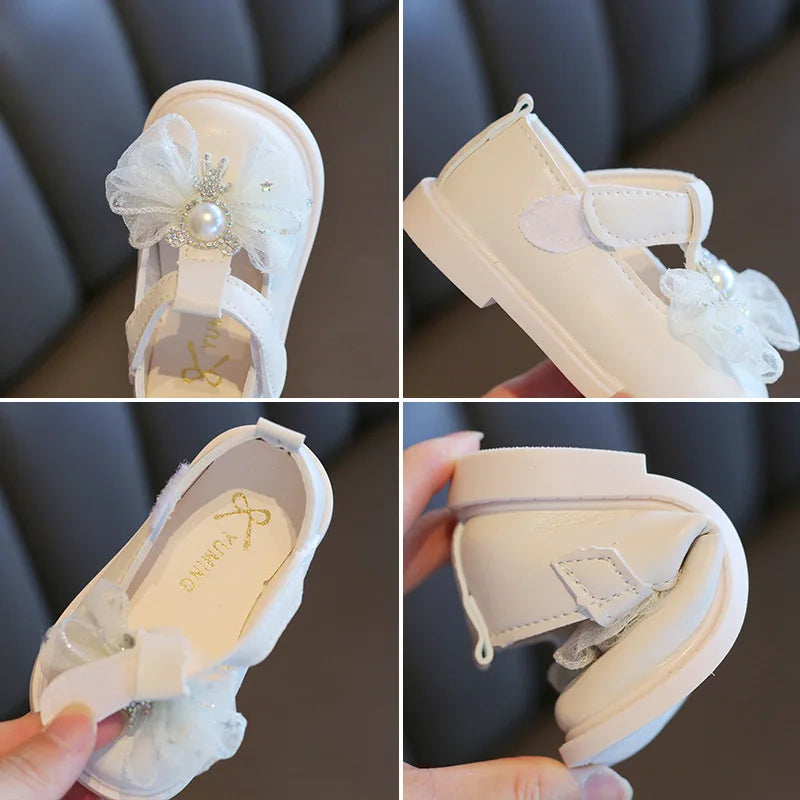 Zapatos Niña Soft Soled Baby Walking Shoes Autumn Girl Princess Shoe Bow Leather Shoes Girl Single Shoe Baby Shoe Туфли Лолита