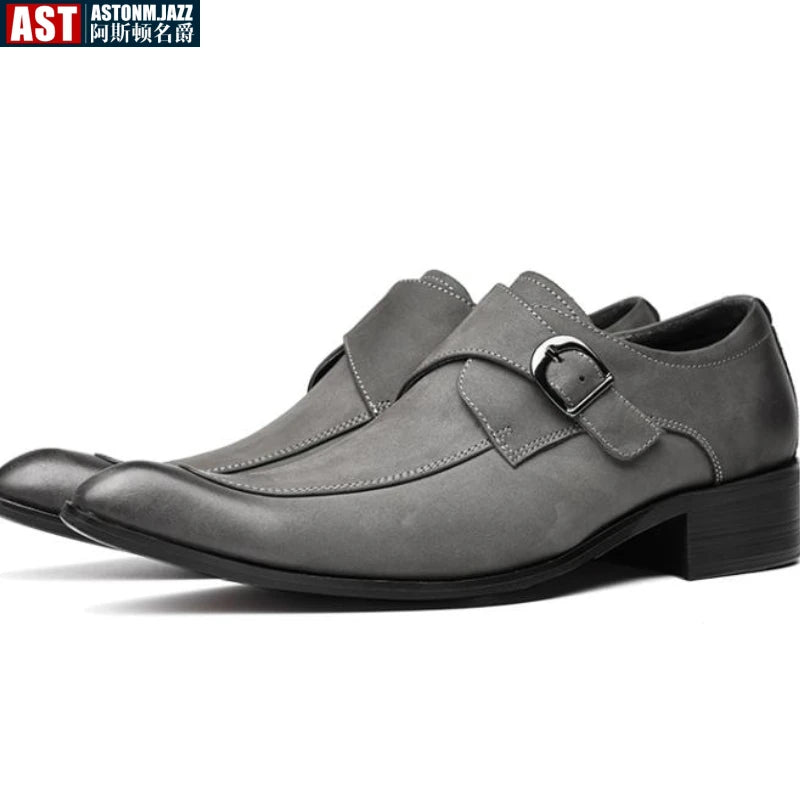Men's Luxury Suede Cowhide Loafers – British Trend Handmade Business Shoes