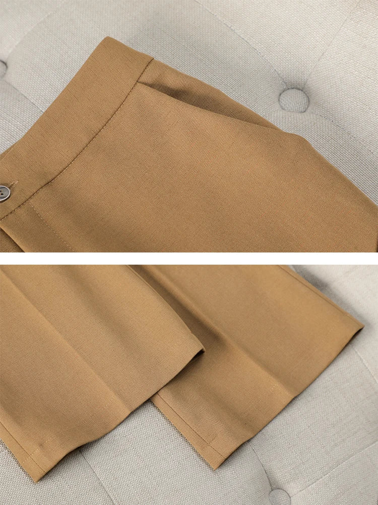 Office Ladies Formal Pant Suit 2 Piece Set Women Green Khaki Red Female Long Sleeve Business Work Wear Blazer Jacket And Trouser