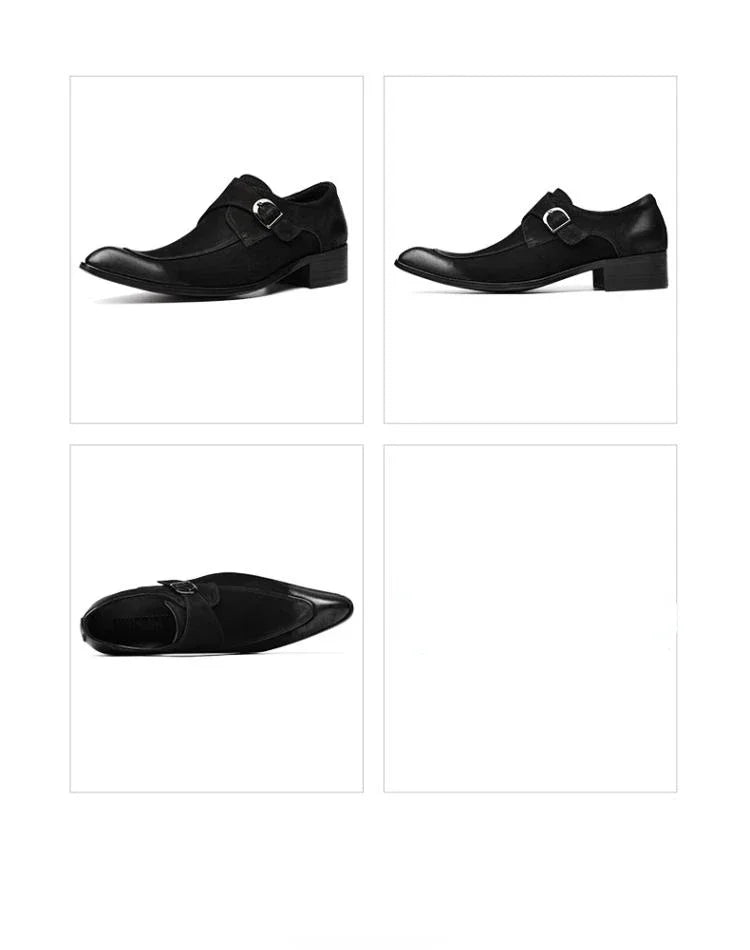 Men's Luxury Suede Cowhide Loafers – British Trend Handmade Business Shoes