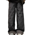 Winter Down Pants Fleeces Lines Windproof Women High Waist Warm Trousers Ultra Warm Water Repellent Loose Trousers 2025