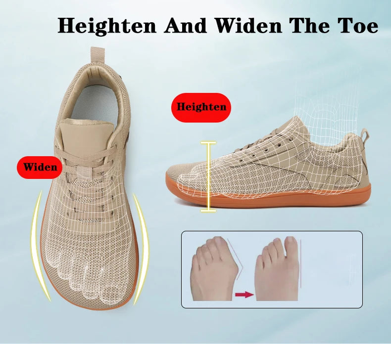 Unisex Wide Barefoot Shoes Comfortable And Breathable Casual Sports Shoes Minimalist Walking Shoes