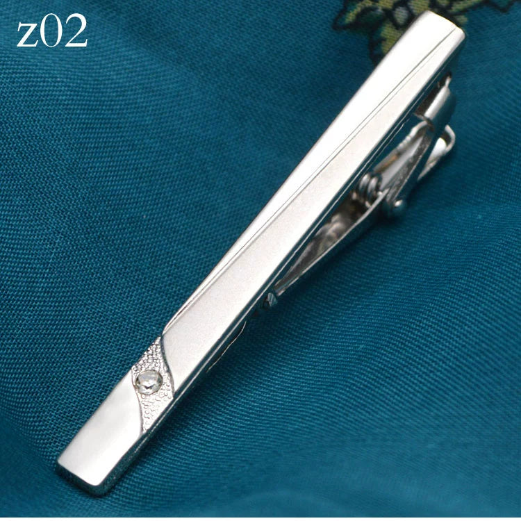 Tie Clip Men's Professional Security Simple British Style Temperament Accessories Men's Business Formal Metal Silver Clip Accessories