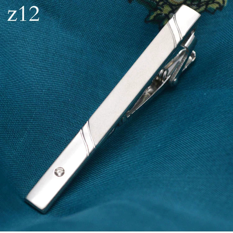 Tie Clip Men's Professional Security Simple British Style Temperament Accessories Men's Business Formal Metal Silver Clip Accessories