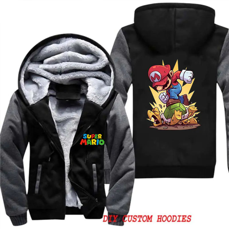 Customizable Warm Fall/Winter Hoodie Jacket for Men