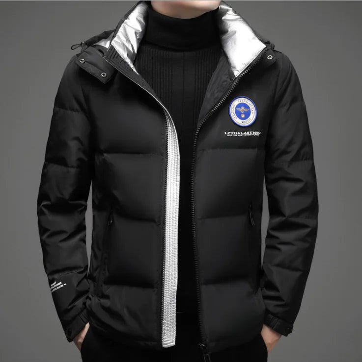 Winter Hooded Down Jacket for Men - Warm and Cold Proof