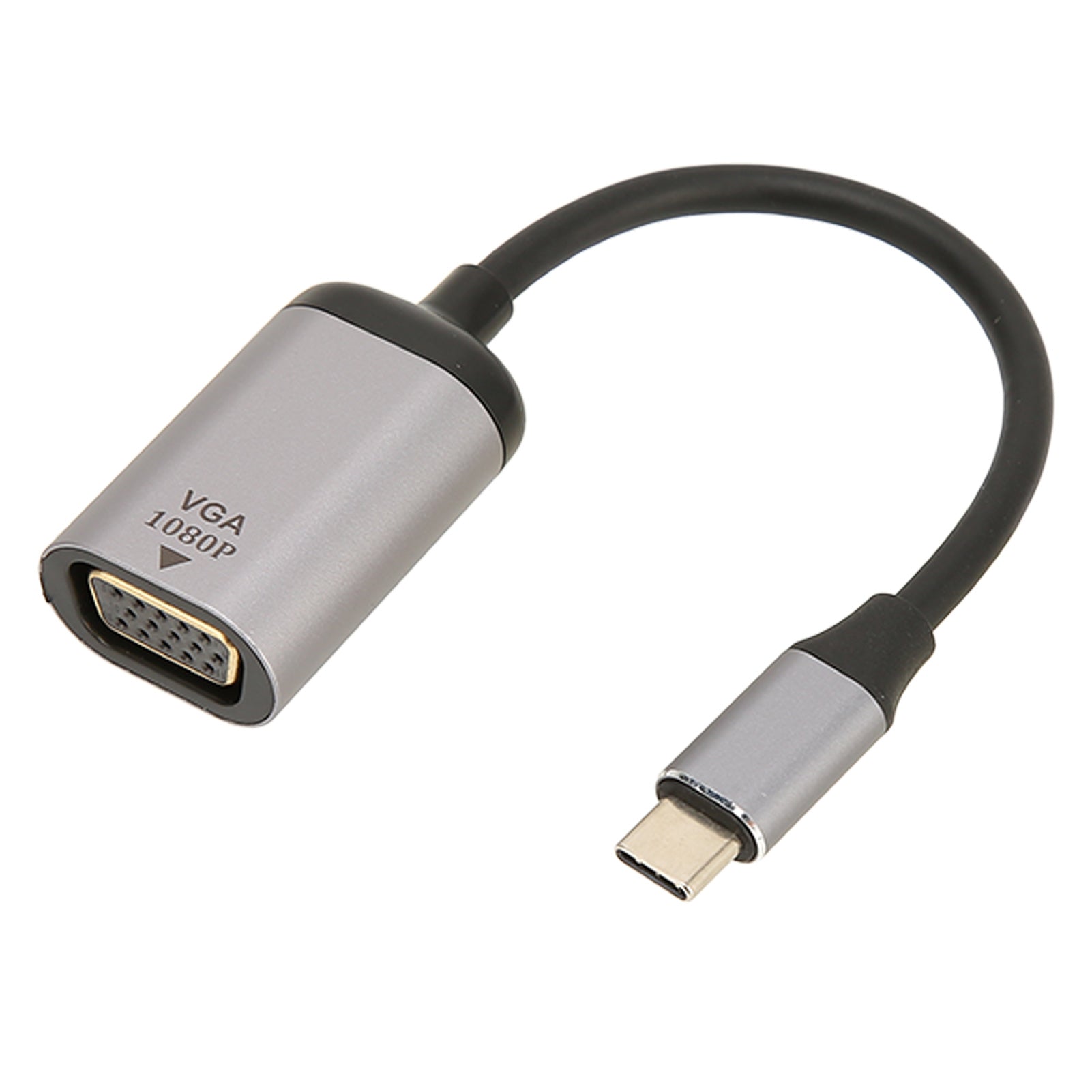 USB C to VGA Adapter Aluminium Alloy 1920x1200 60Hz Stable Transmission Type C to VGA Adapter for Laptop Desktop
