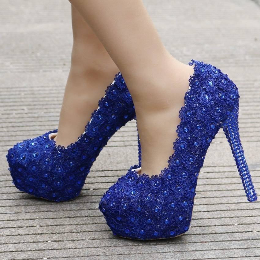 blue wedding shoes