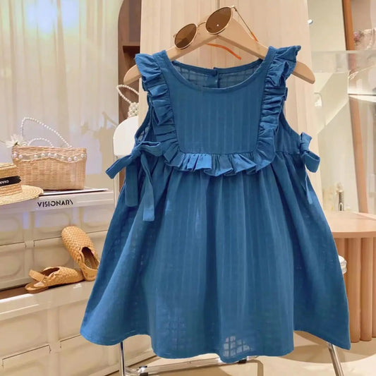 Children's Clothing Girl Summer French High-end Pastoral Princess Dress
