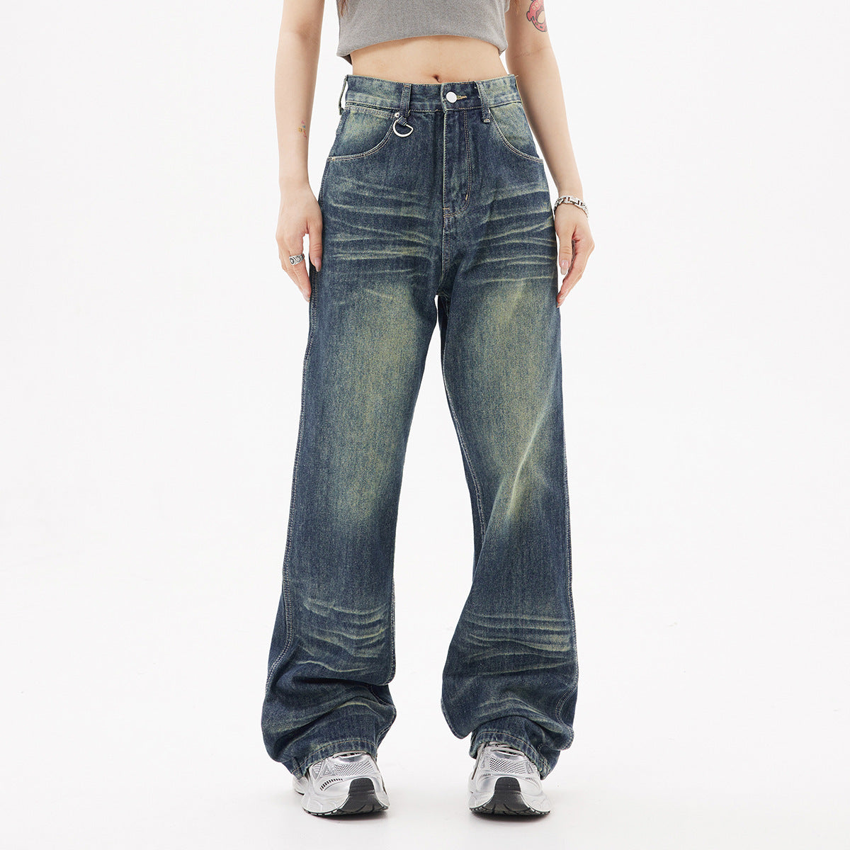 Distressed Fashion Brand Jeans High Street American Jeans pant