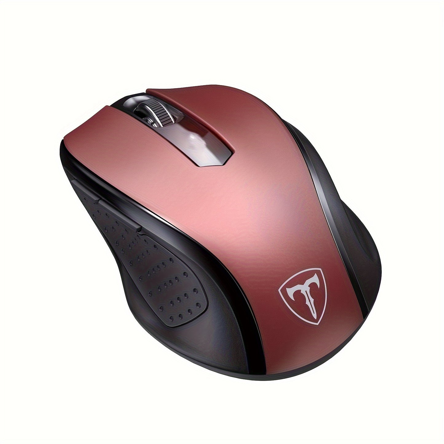 [2400 DPI Ergo Grips Mouse] Wireless Mouse, D-09 Computer Mouse USB Cordless Mice For Laptop, Ergo Grips, Lightspeed 5-Level 2400 DPI, 16 Months Battery, Portable For PC Mac Chromebook (Red, 1 Pack)