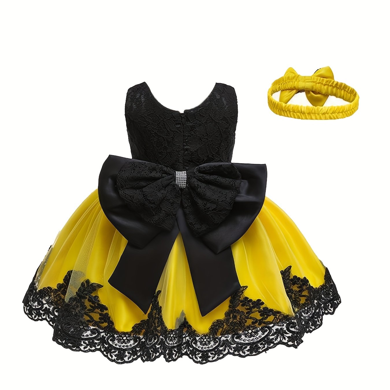 Baby One Year Old Children's Dress Full Moon Baptism Dress Lace Girl's Puffy Princess Dress