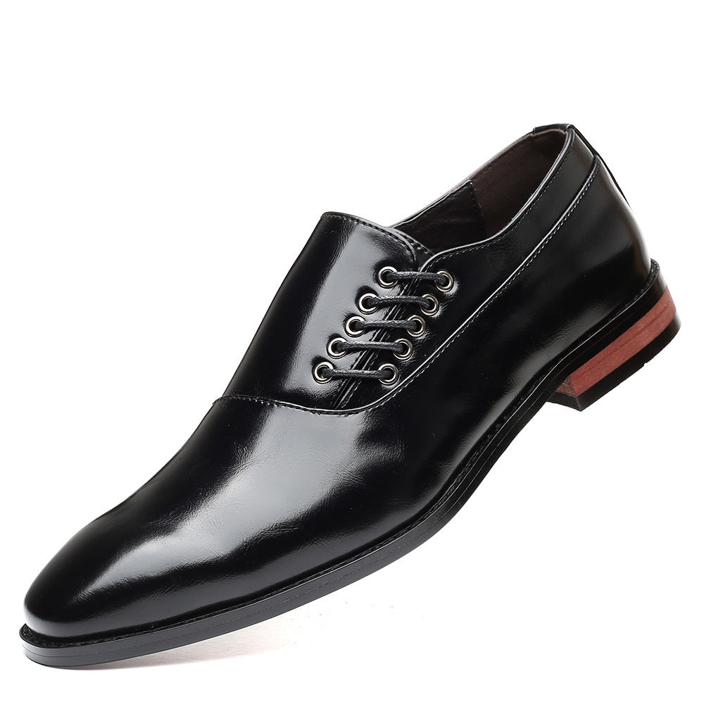 Men's PU Leather Business Dress Shoes – Breathable Formal Footwear, Extended Sizes 38–48