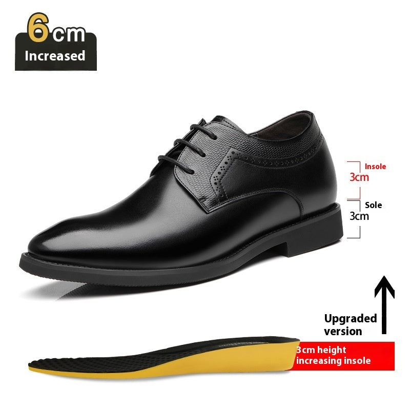 Men's Breathable Leather Shoes Black Soft Leather Soft Bottom Spring And Autumn Best Man Men's Business Formal Wear Casual Shoe