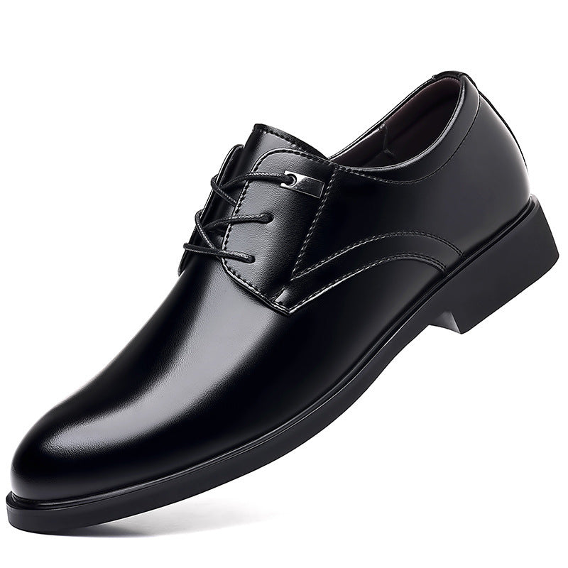Men's Breathable Leather Shoes Black Soft Leather Soft Bottom Spring And Autumn Best Man Men's Business Formal Wear Casual Shoe