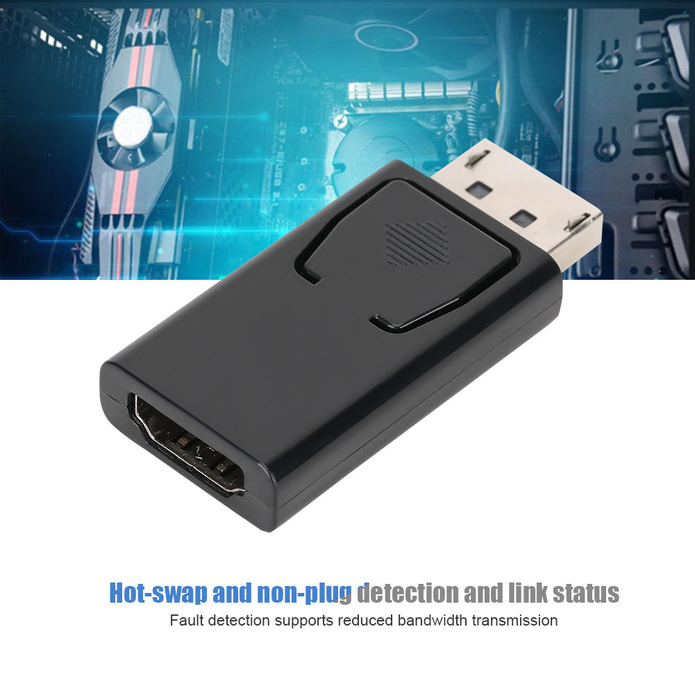 2PAdapter Converter for PC LaptopsCS/Pack Black Display Port DP Male to HDMI Female